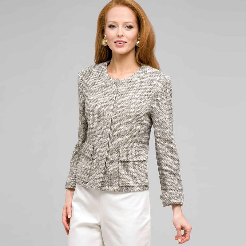 Button Front Jacket, Fern Multi, large image number 0